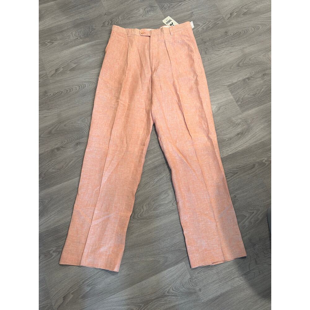 NWT Inserch size 34 light orange linen dress pants